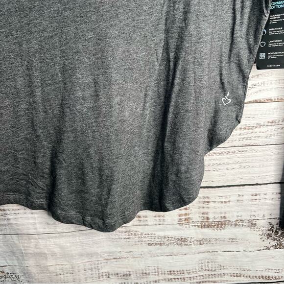 Torrid 2X Performance Cotton Long Sleeve Tunic Length Tee Snake Yin Yang NEW - Picture 5 of 11